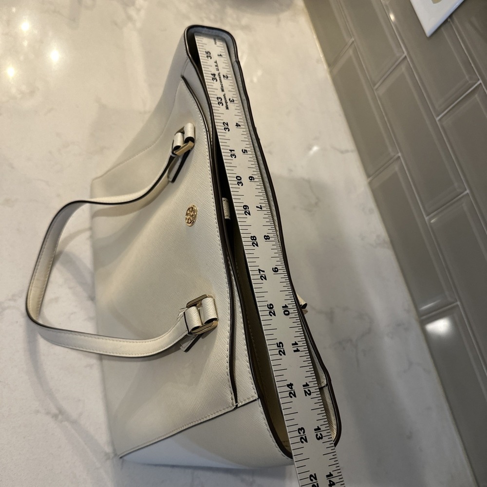 Tory Burch Tote Bag Shoulder Bag Robinson Medium Leather Ivory, Protective Bag. - Picture 11 of 16